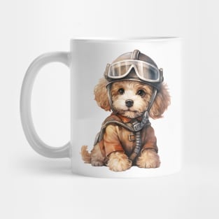 Poodle Dog in Helmet Mug